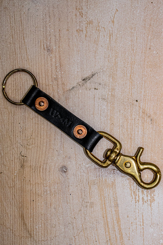 Key Clip Black | Horween Leather