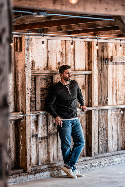 Men | Stinson Henley | 12oz 100% Cotton - Basalt