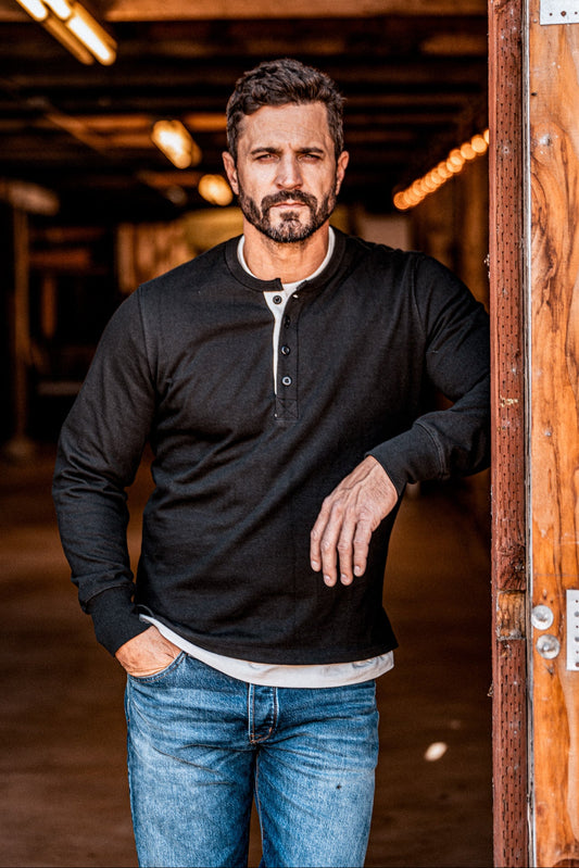 Men | Stinson Henley | 12oz 100% Cotton - Basalt