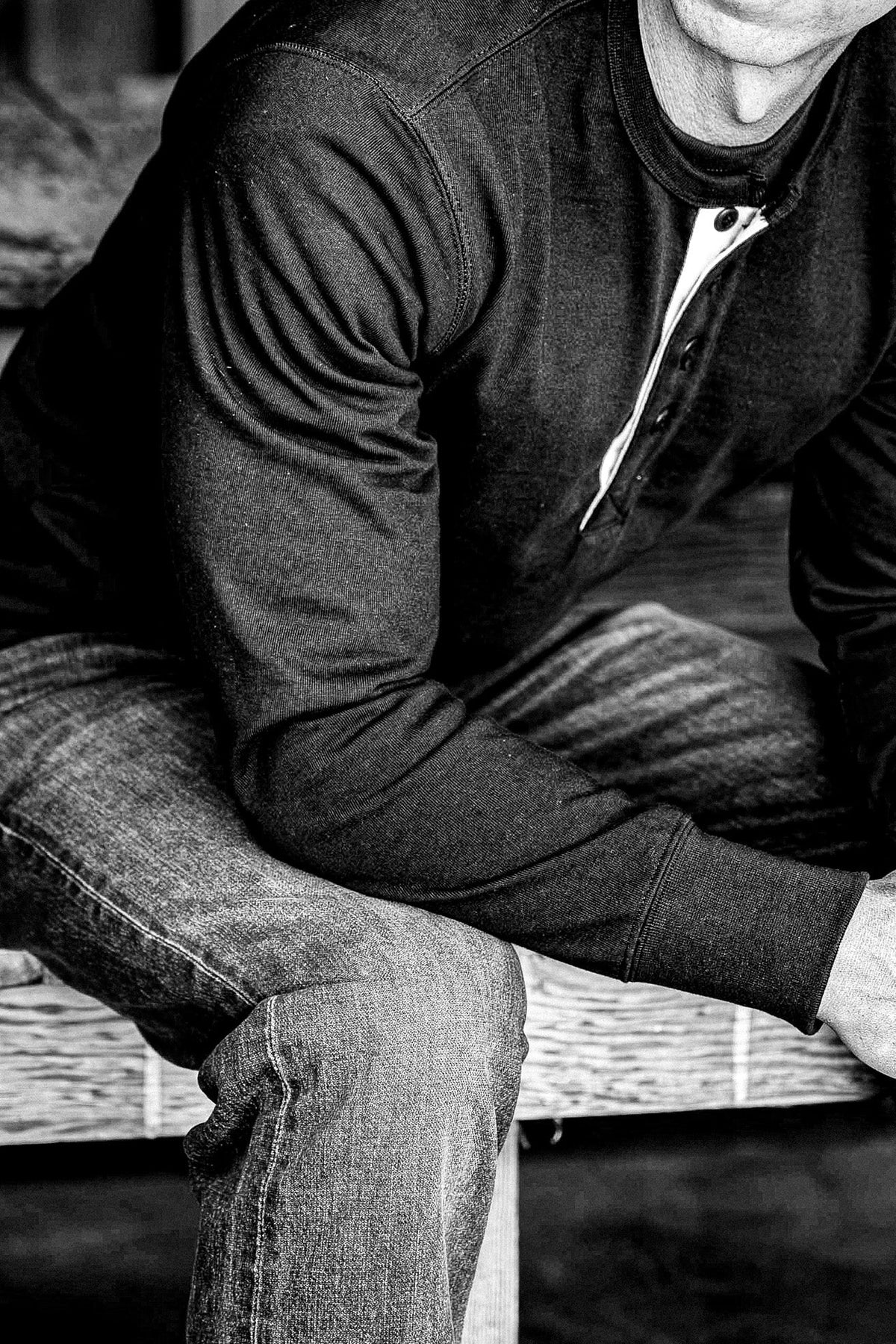 Men | Stinson Henley | 12oz 100% Cotton - Basalt