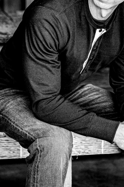 Men | Stinson Henley | 12oz 100% Cotton - Basalt