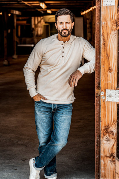 Men | Stinson Henley | 12oz 100% Cotton - Natural