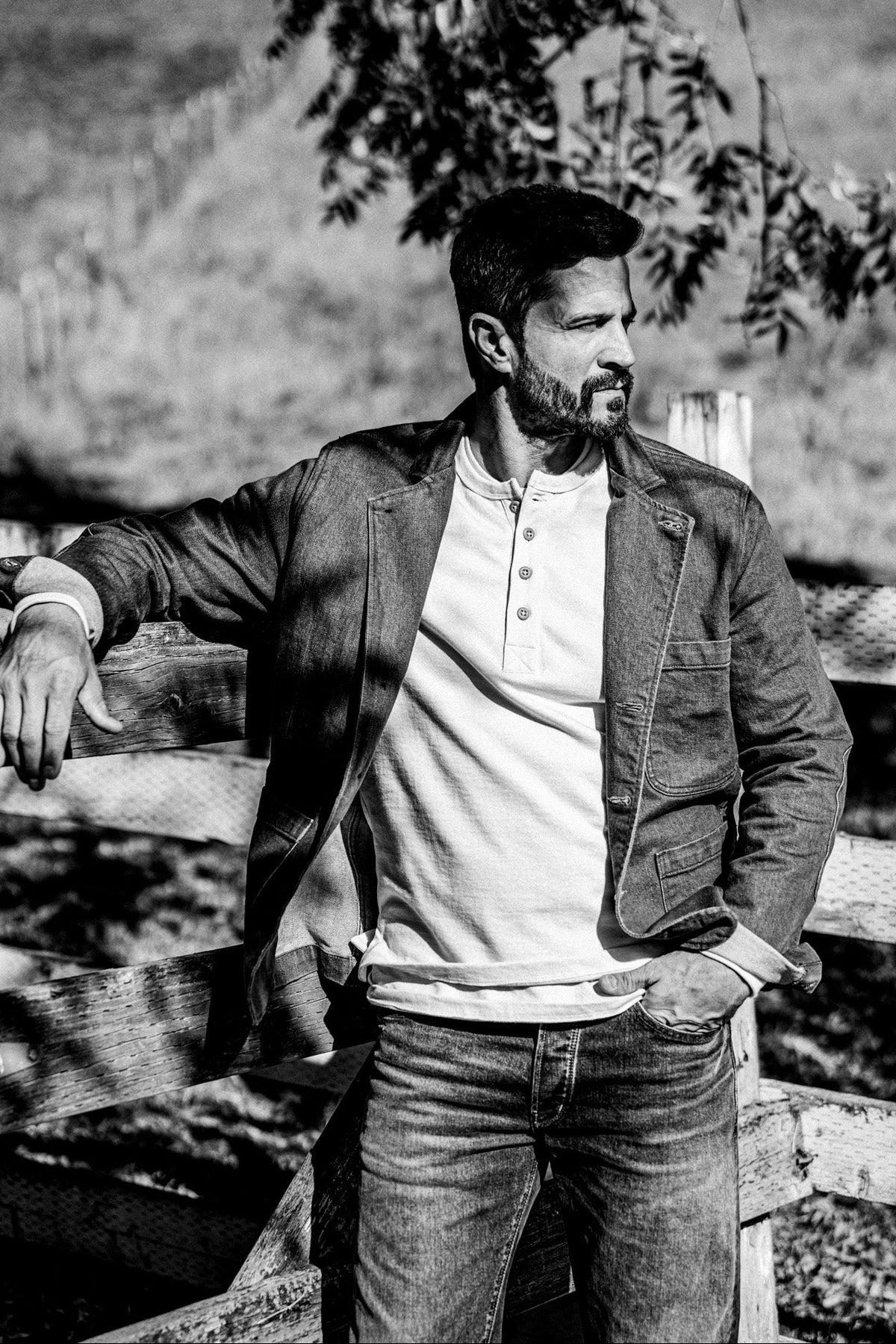Men | Stinson Henley | 12oz 100% Cotton - Natural