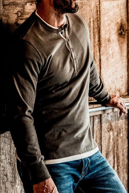 Men | Stinson Henley | 12oz 100% Cotton - Olive