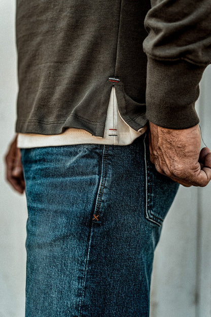 Men | Stinson Henley | 12oz 100% Cotton - Olive