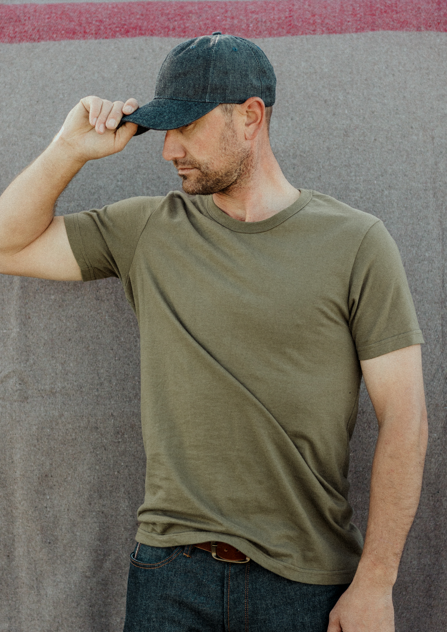 Men's Bolinas Heavyweight Tee | 8oz American Made 100% Cotton - Olive