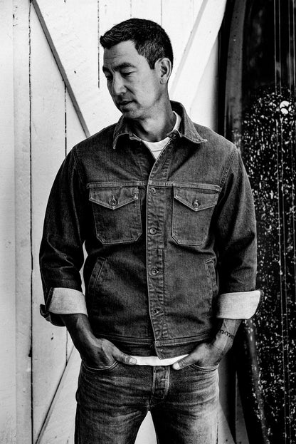 Men | Artcher Jacket | 14oz Broken Twill Denim - Salt