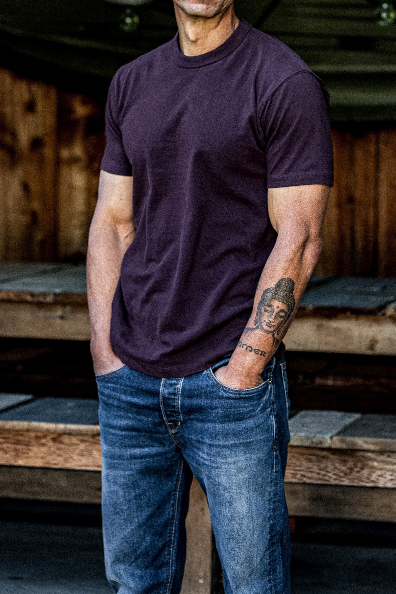Men | Bolinas Tee Heavyweight | 8oz 100% Cotton - Oxblood
