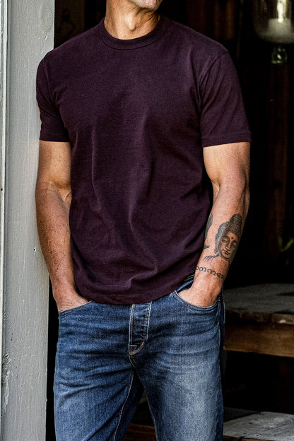 Men | Bolinas Tee Heavyweight | 8oz 100% Cotton - Oxblood