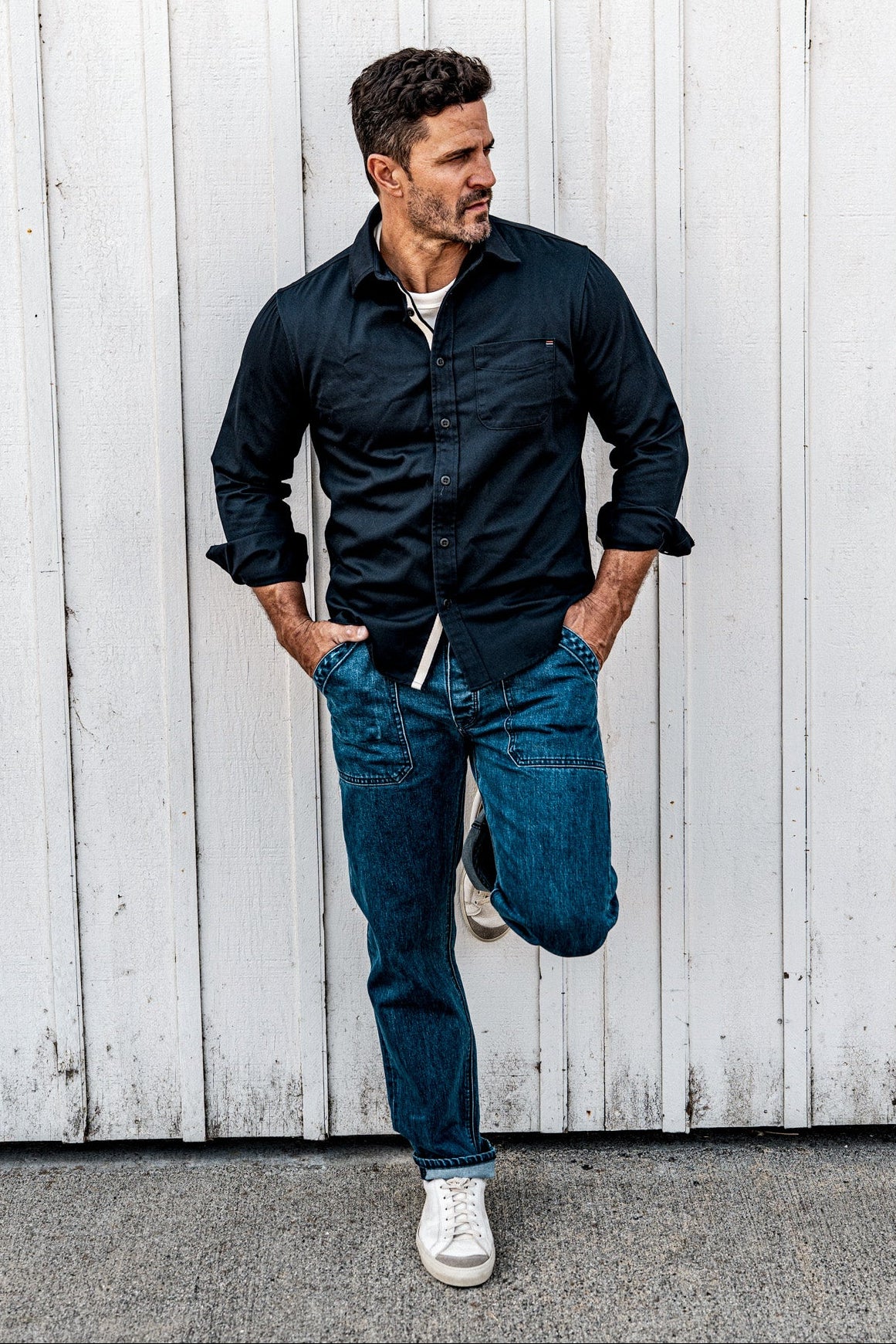 Men | Luma Shirting  | 7oz Twill 100% cotton - Navy