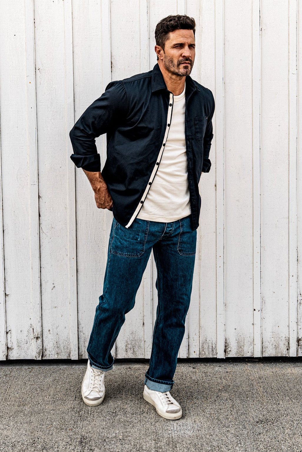 Men | Luma Shirting  | 7oz Twill 100% cotton - Navy