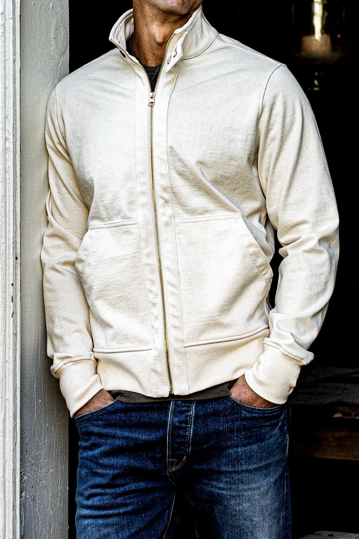 Men | Stinson Moto Zip | 12oz 100% Cotton - Natural