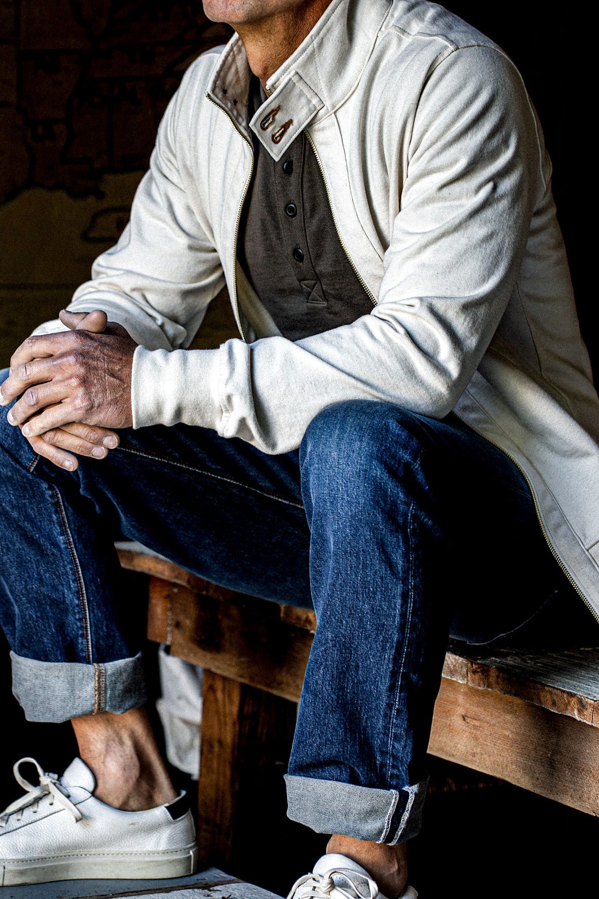 Men | Stinson Moto Zip | 12oz 100% Cotton - Natural