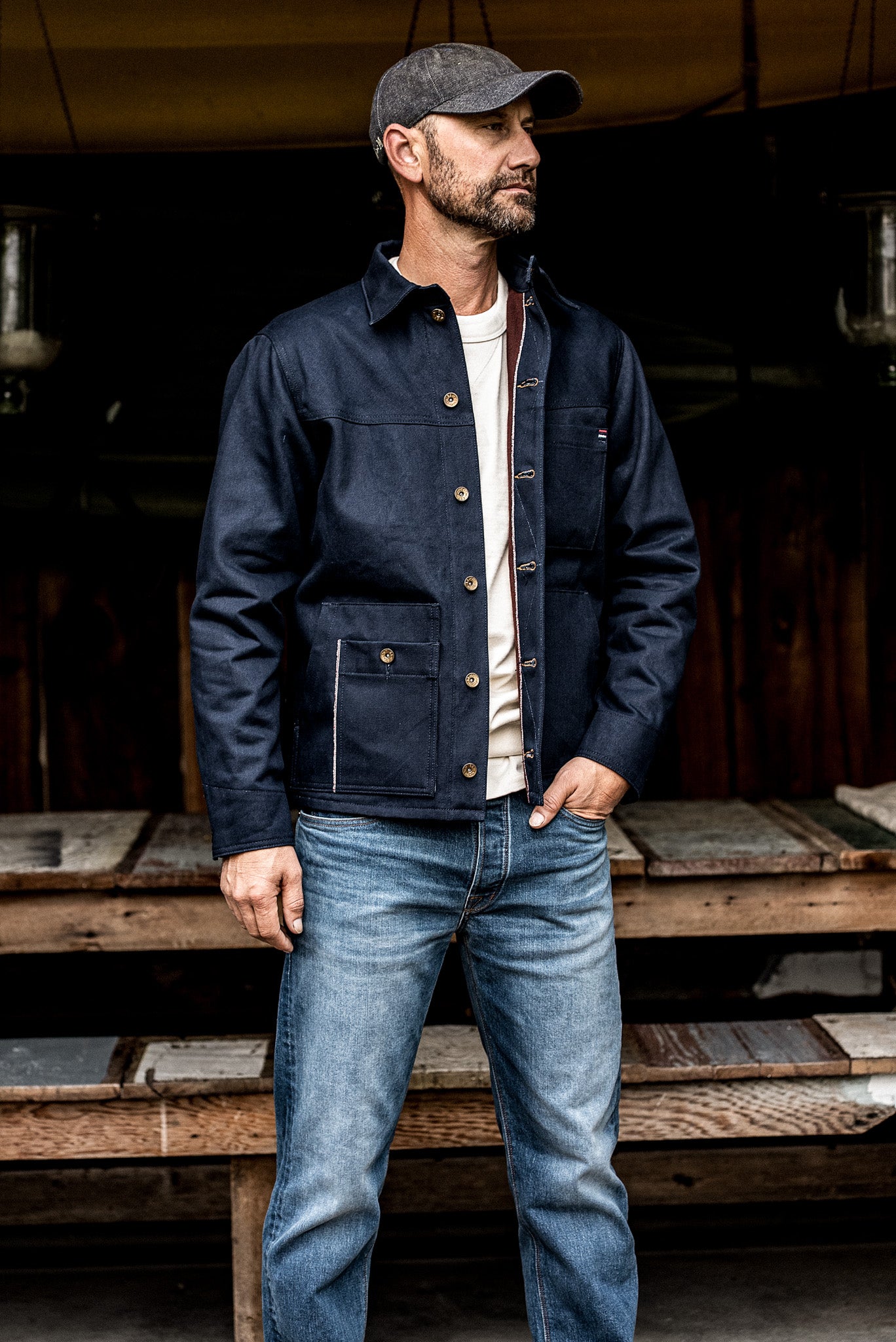 Men | Nico Chore Coat | Selvedge - Navy – WiesMade