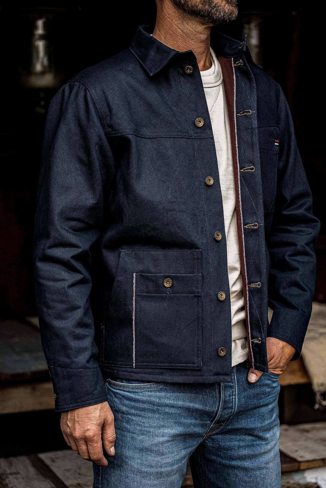 Men | Nico Chore Coat | Selvedge - Navy – WiesMade