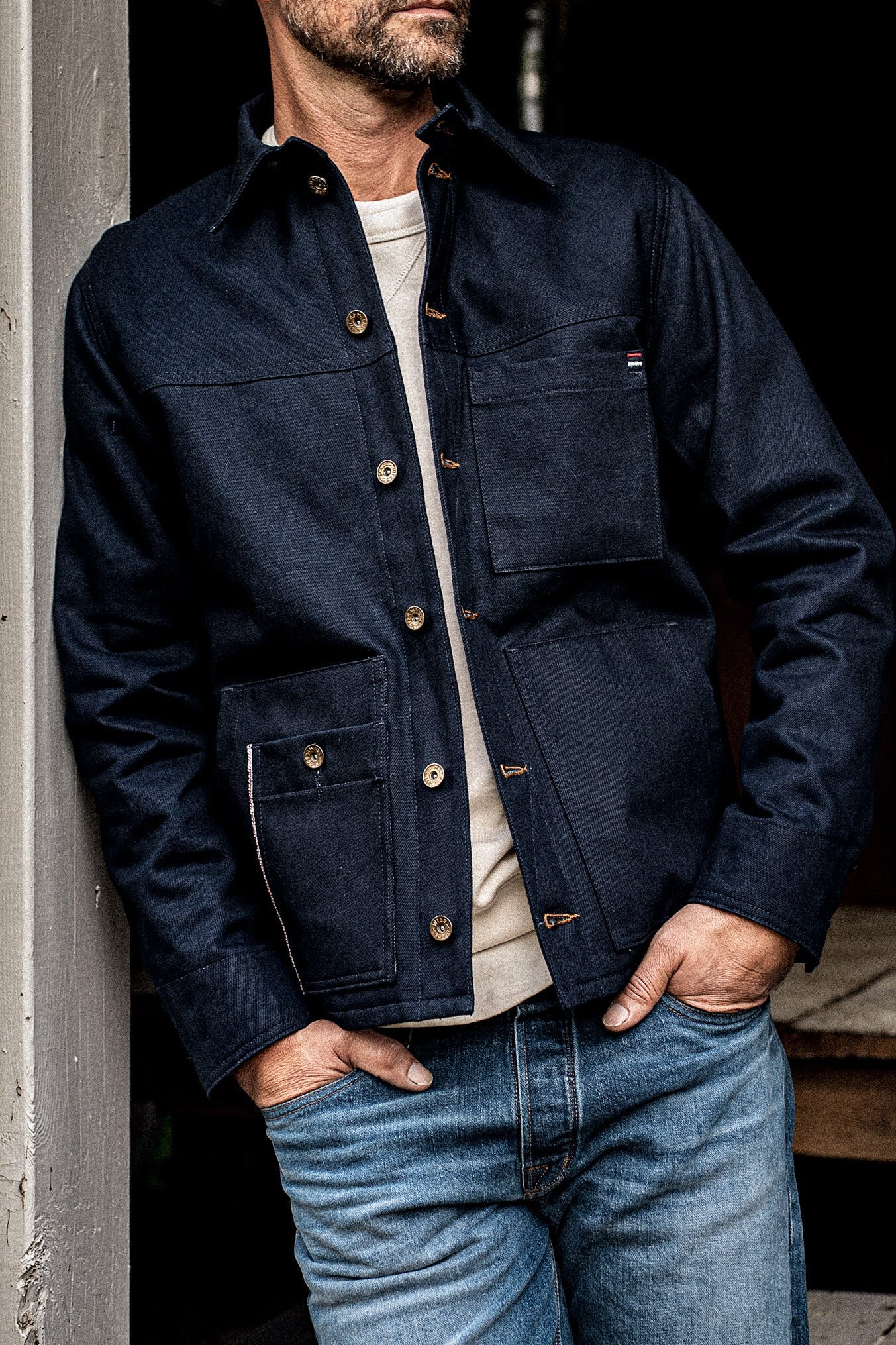 Men | Nico Chore Coat | Selvedge - Navy – WiesMade