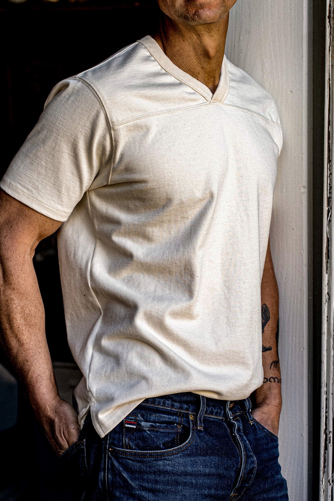 Men | Stinson V Jersey | 12oz 100% Cotton - Natural