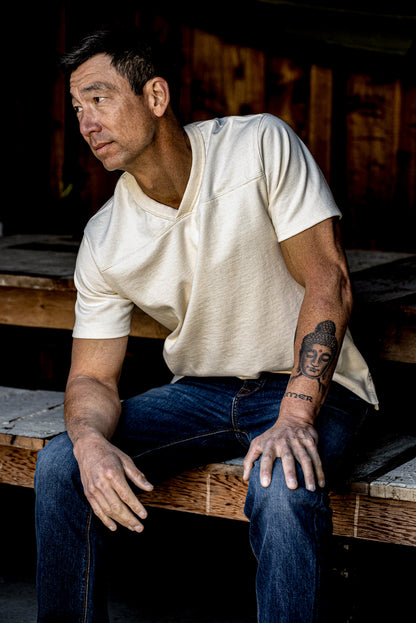 Men | Stinson V Jersey | 12oz 100% Cotton - Natural