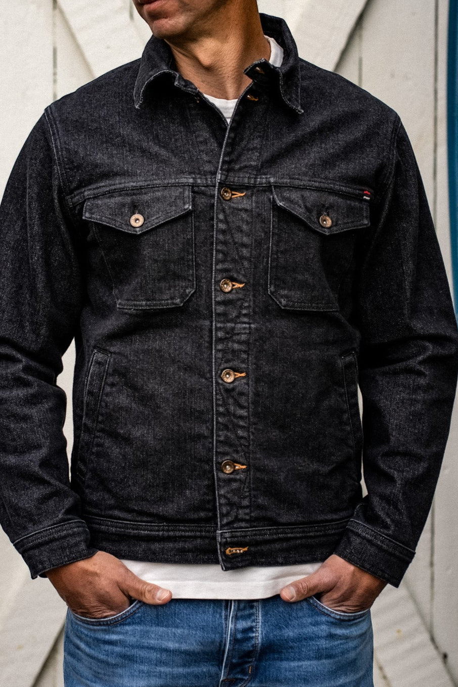 Artcher Jacket | 14oz Broken Twill Denim Black Stone