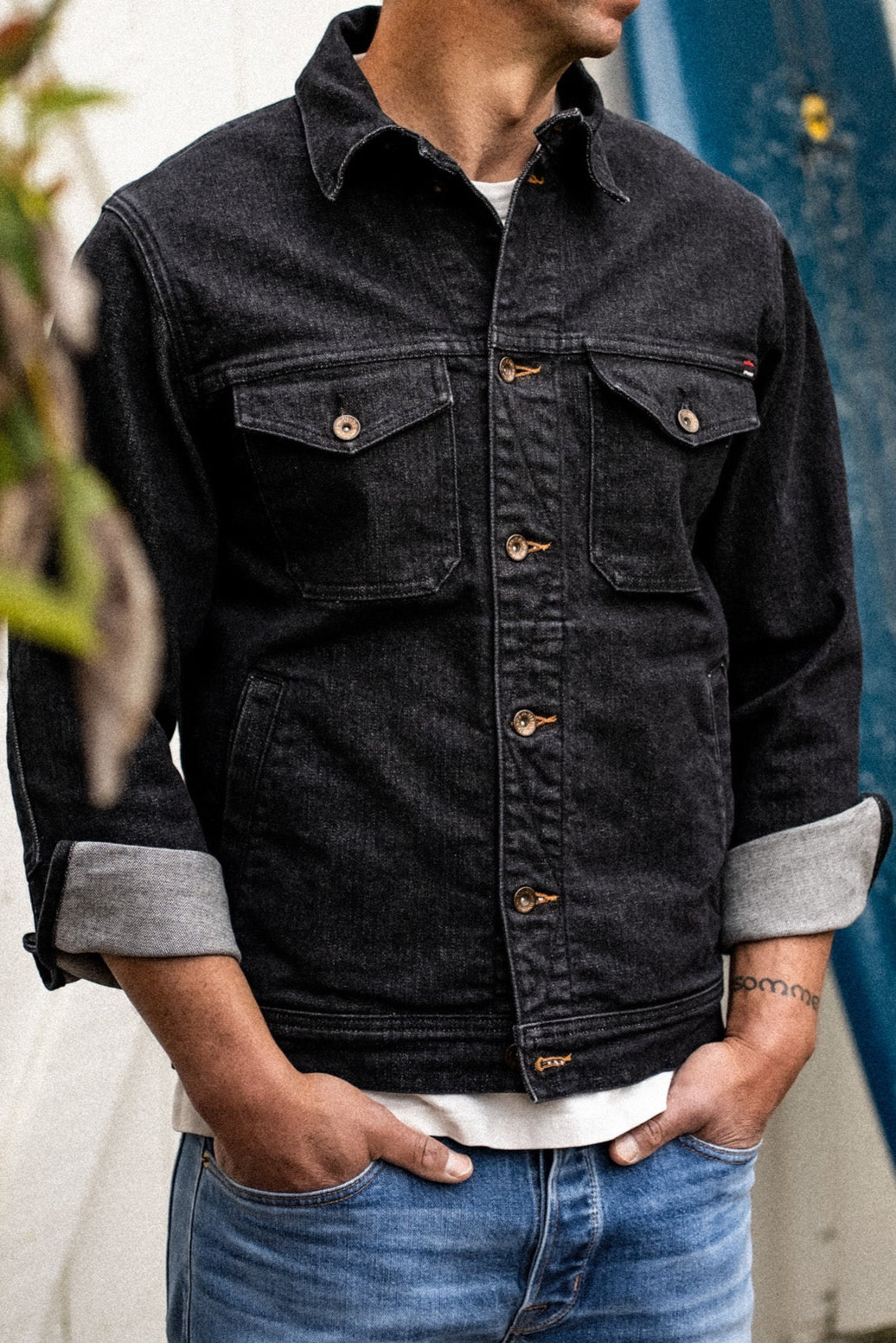 Artcher Jacket | 14oz Broken Twill Denim Black Stone
