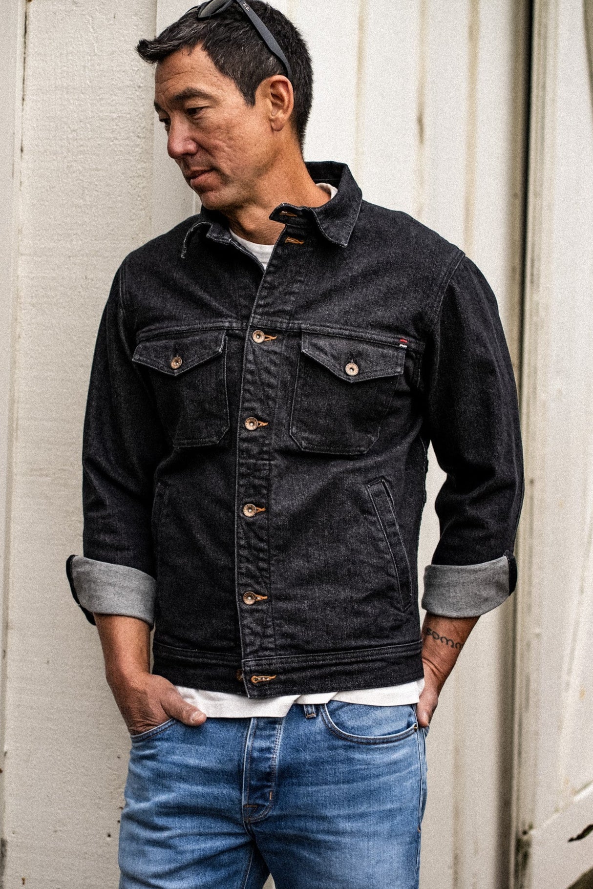 Artcher Jacket | 14oz Broken Twill Denim Black Stone