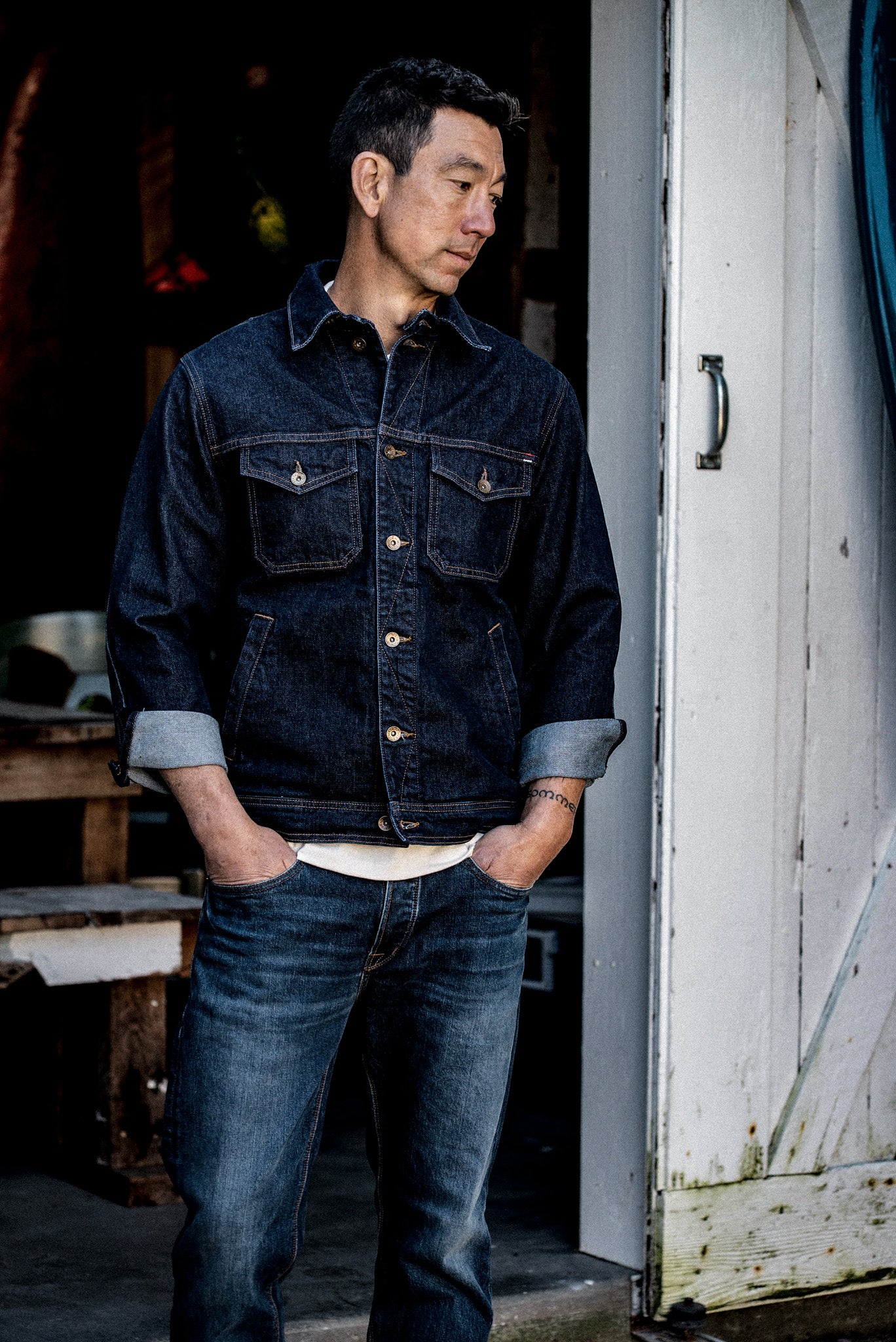 Artcher Jacket Ocean | 14oz Broken Twill Denim – WiesMade
