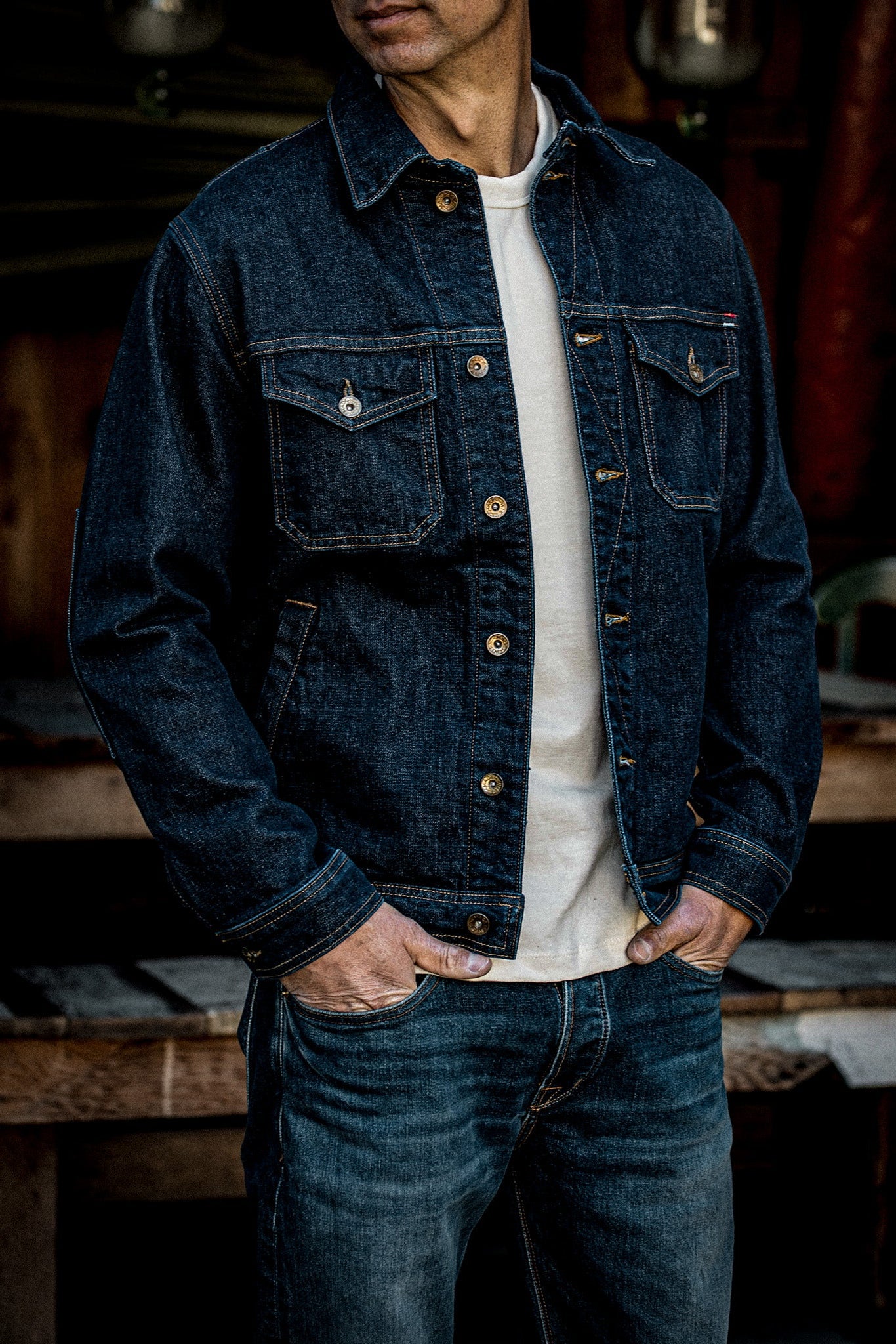 Artcher Jacket Ocean | 14oz Broken Twill Denim – WiesMade