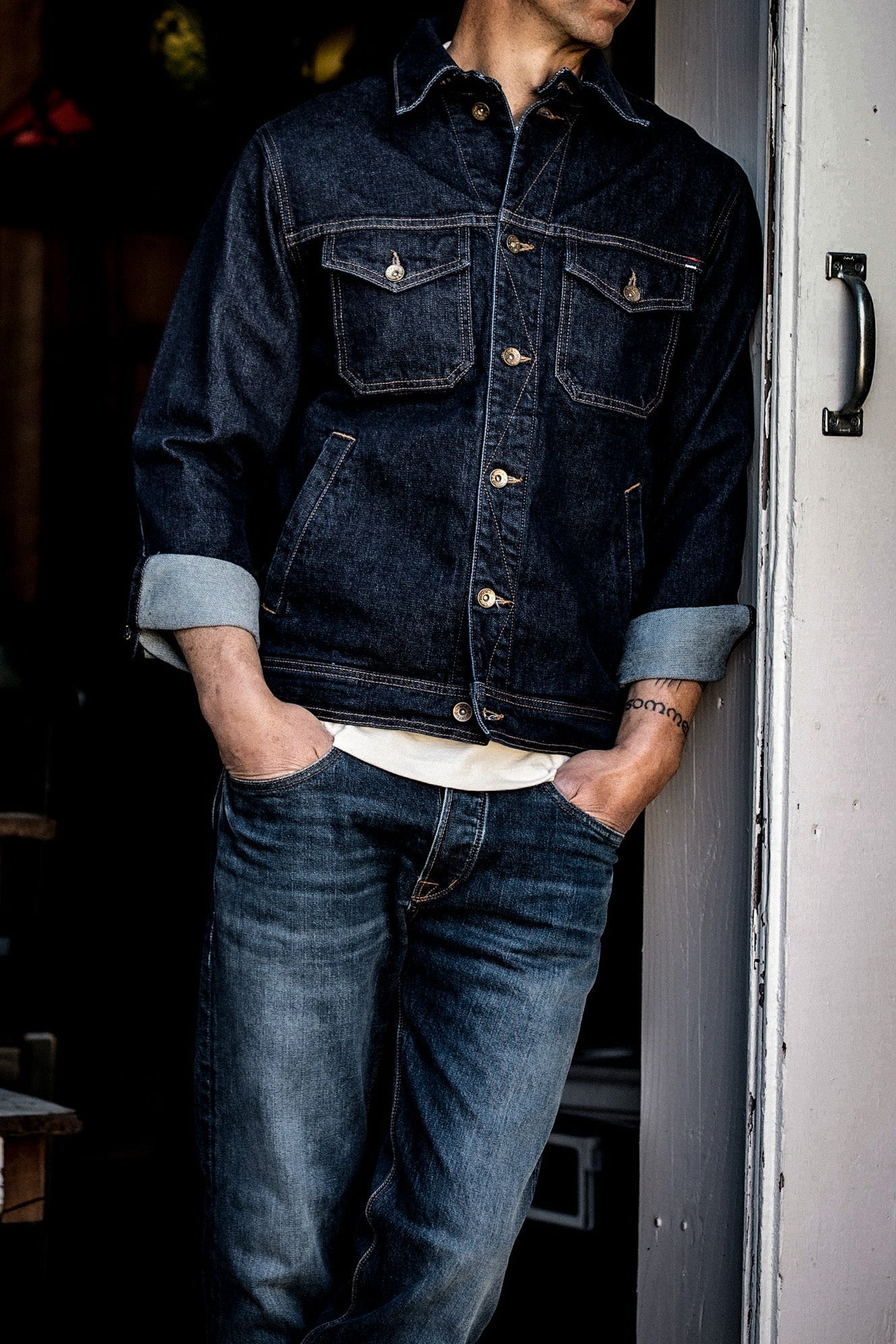 Artcher Jacket Ocean | 14oz Broken Twill Denim – WiesMade