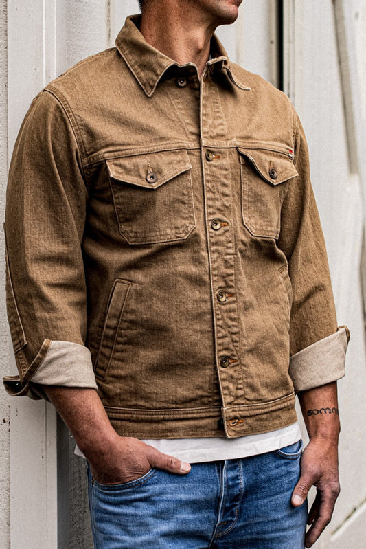 Artcher Jacket | 14oz Broken Twill Denim Wheat