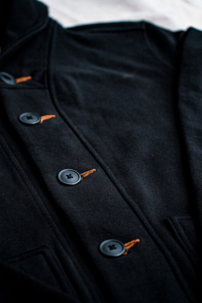 Men's Bodega Shawl Cardigan | 14oz 100% Cotton French Terry- Basalt