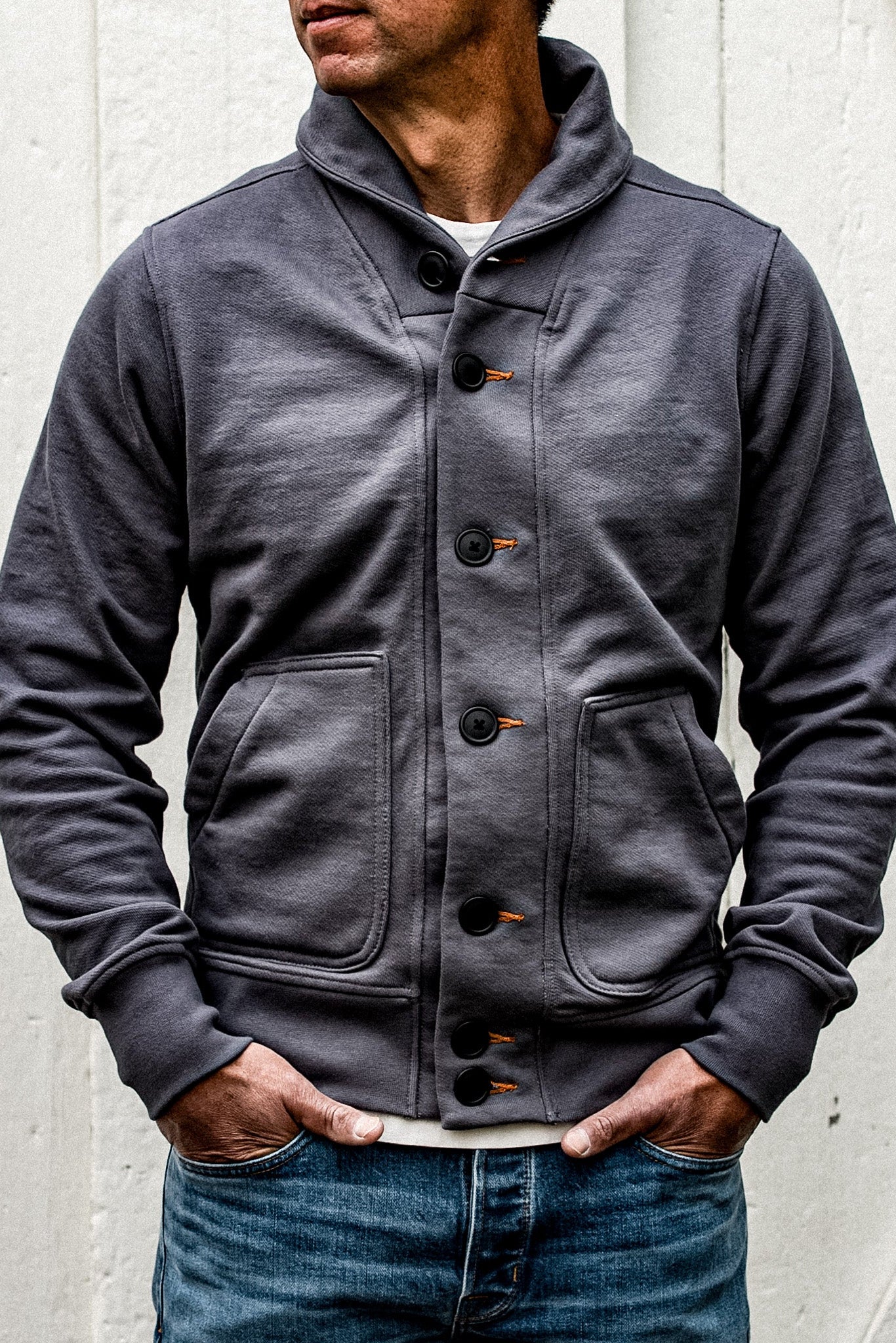 Bodega Cardigan French Terry Shawl Collar Cardigan