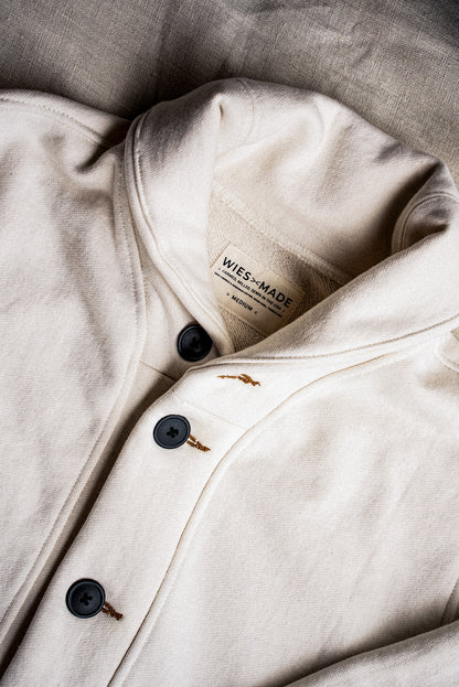 Men's Bodega Shawl Cardigan | 14oz 100% Cotton French Terry - Natural