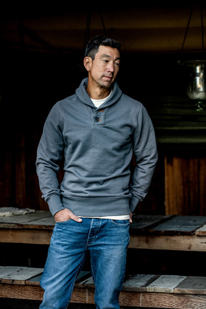 Bodega Shawl Pullover | 14oz French Terry - Pebble