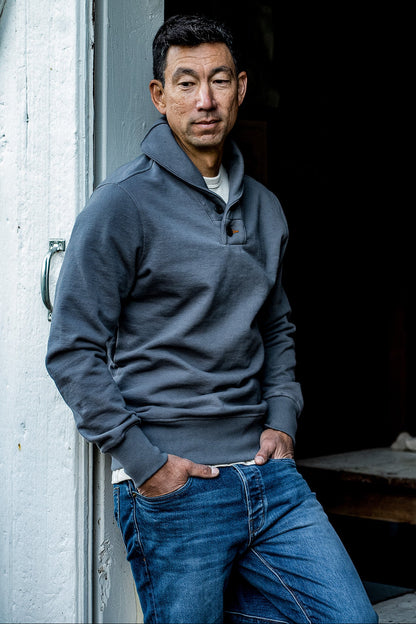 Bodega Shawl Pullover | 14oz French Terry - Pebble