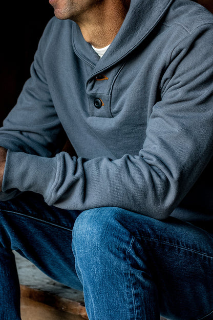 Bodega Shawl Pullover | 14oz French Terry - Pebble