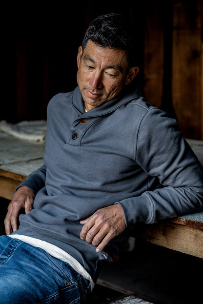 Bodega Shawl Pullover | 14oz French Terry - Pebble