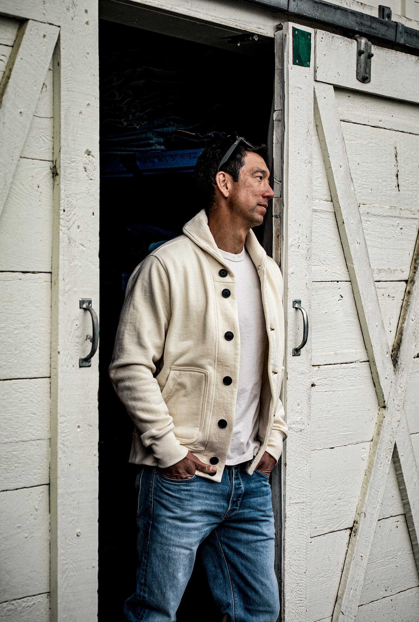 トップス 20aw M no roll sadwalk cardigan white