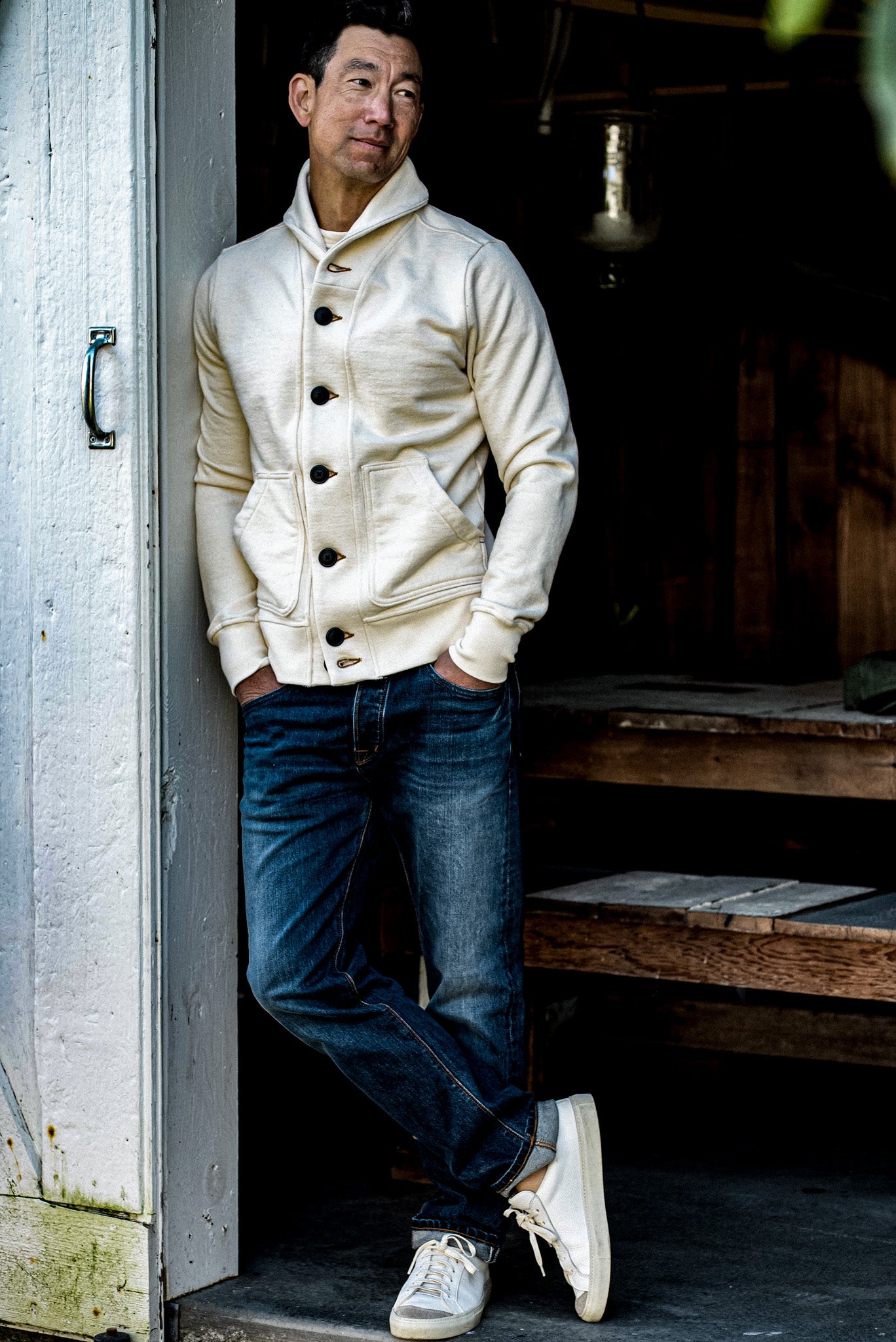 Men's Bodega Shawl Cardigan French Terry - Natural – WiesMade