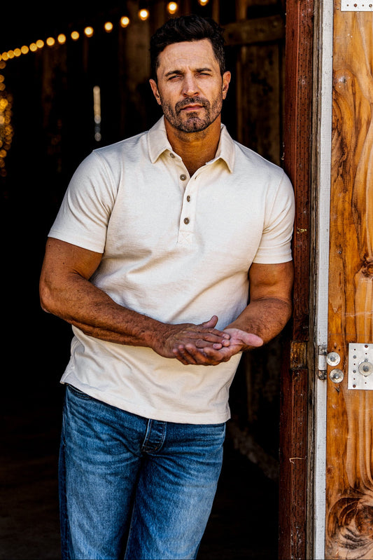 Men | Stinson Rugby | 12oz Rugby Jersey 100% cotton - Natural