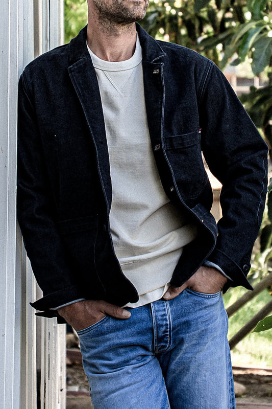 Men's Scout Blazer | Denim Chore Jacket - Black Stone