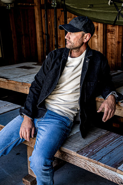 Men's Scout Blazer | Denim Chore Jacket - Black Stone