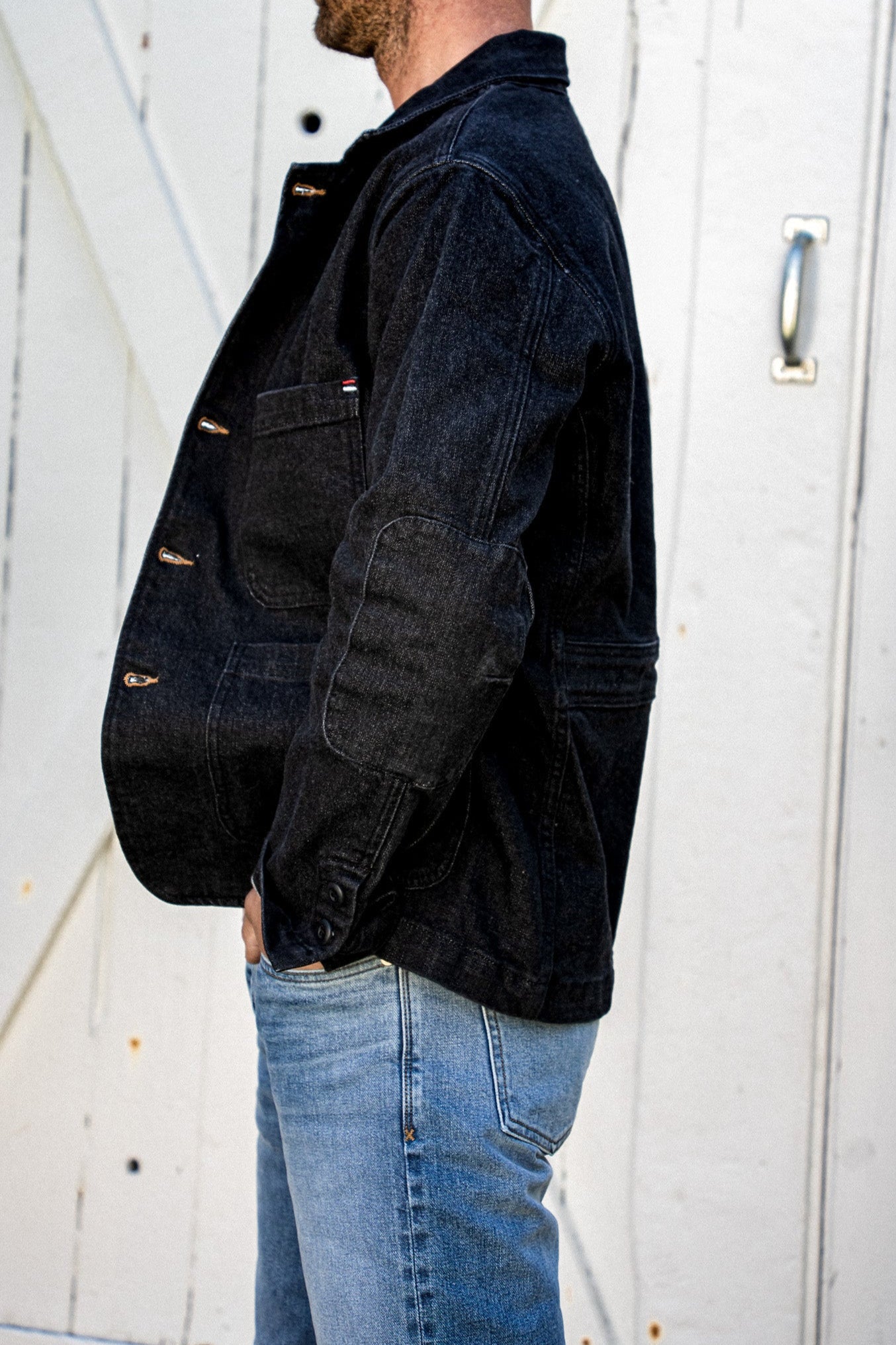 Men's Scout Blazer | Denim Chore Jacket - Black Stone