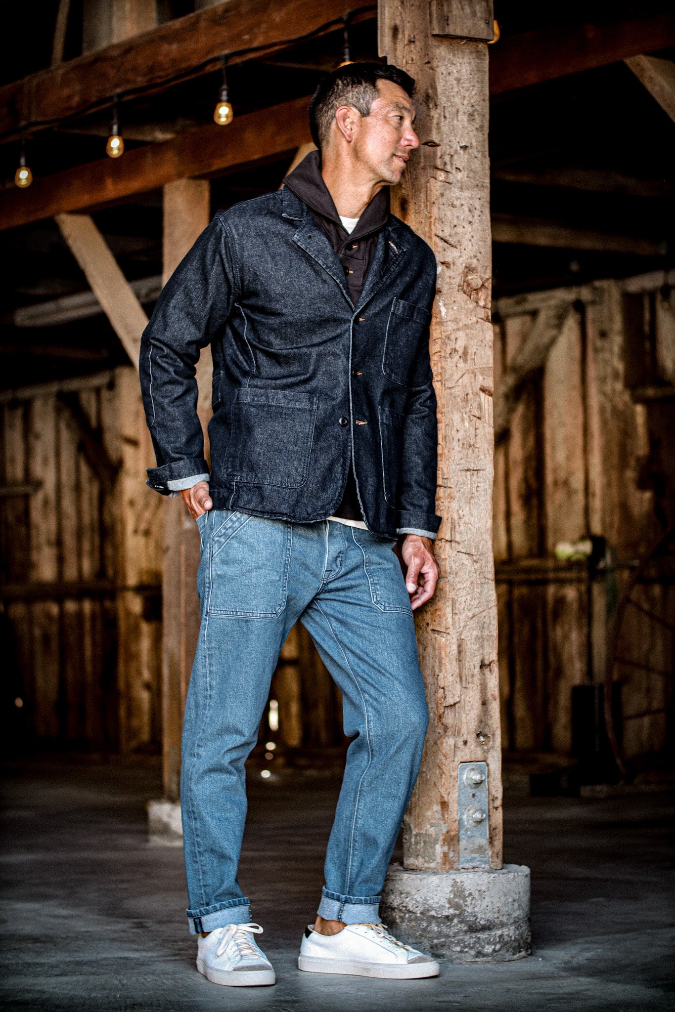Men | Scout Blazer | Denim Chore Blazer - Ocean – WiesMade
