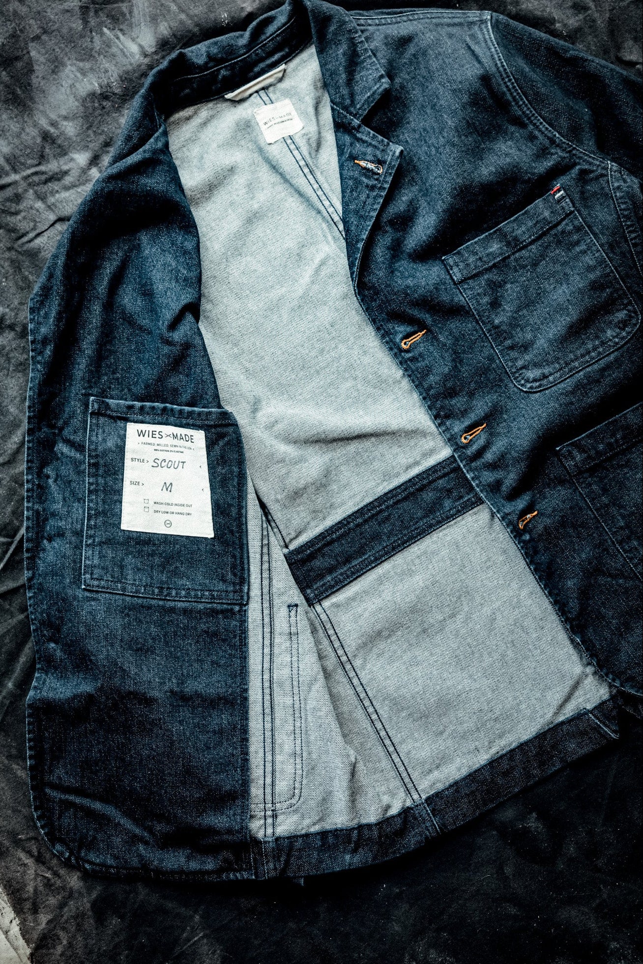 Men | Scout Blazer | Denim Chore Blazer - Ocean – WiesMade Men | Scout Blazer | Denim Chore Blazer - Ocean – WiesMade