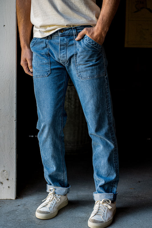 Scout Jean | Denim Military Pant - Salt