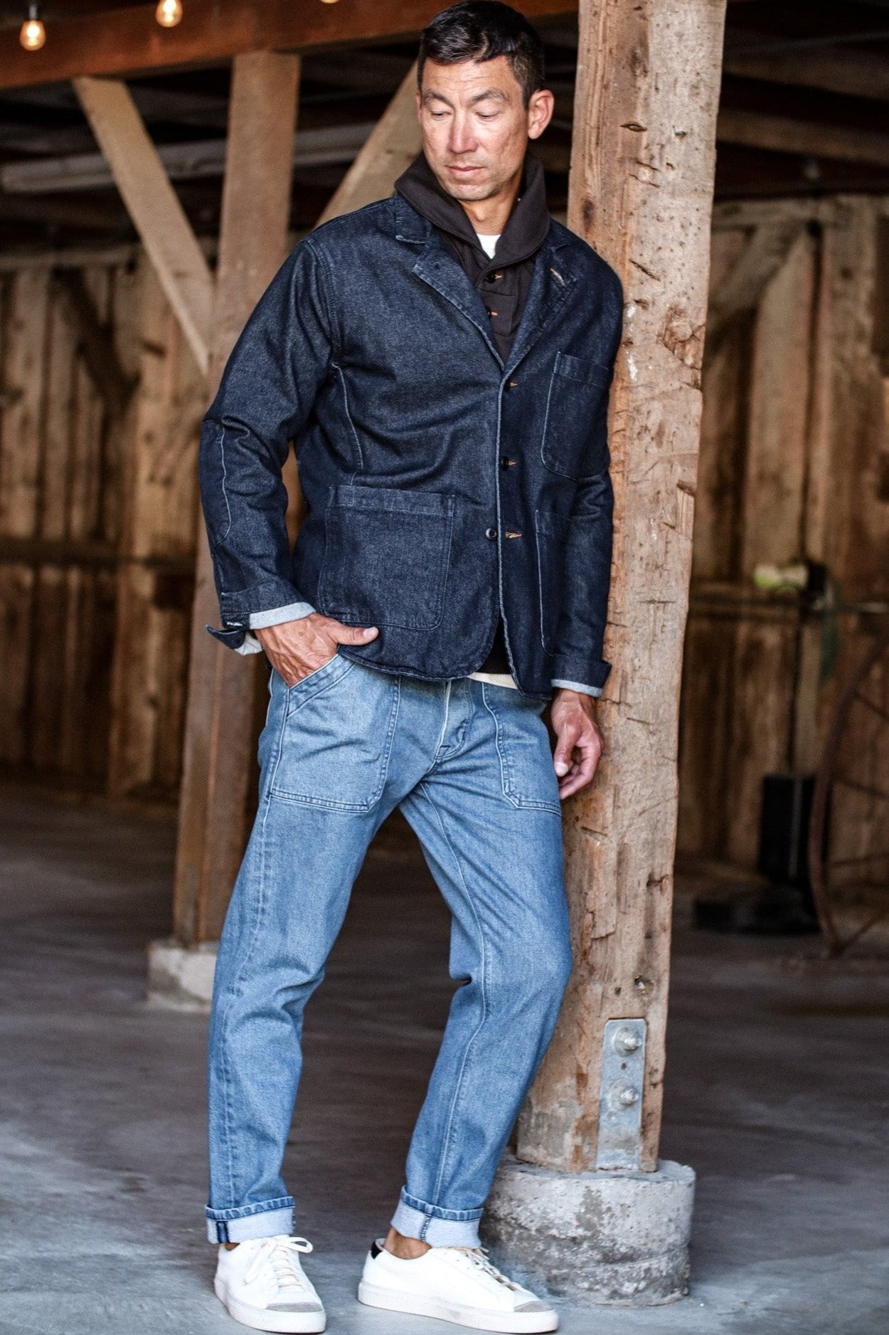 Men's Scout Blazer | Denim Chore Coat Ocean