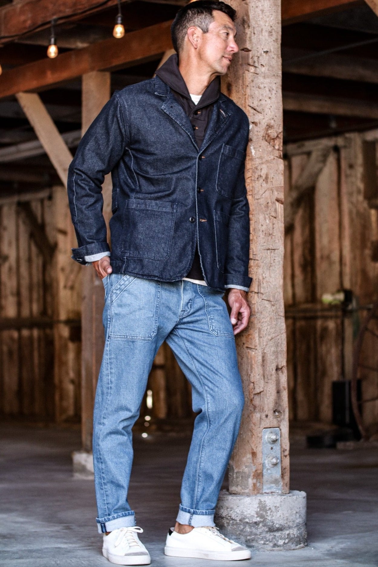 Men's Scout Blazer | Denim Chore Coat Ocean