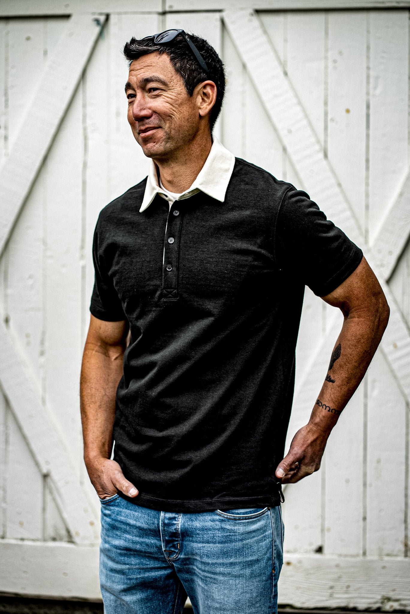 Men | Stinson Rugby | 12oz Rugby Jersey 100% cotton - Basalt