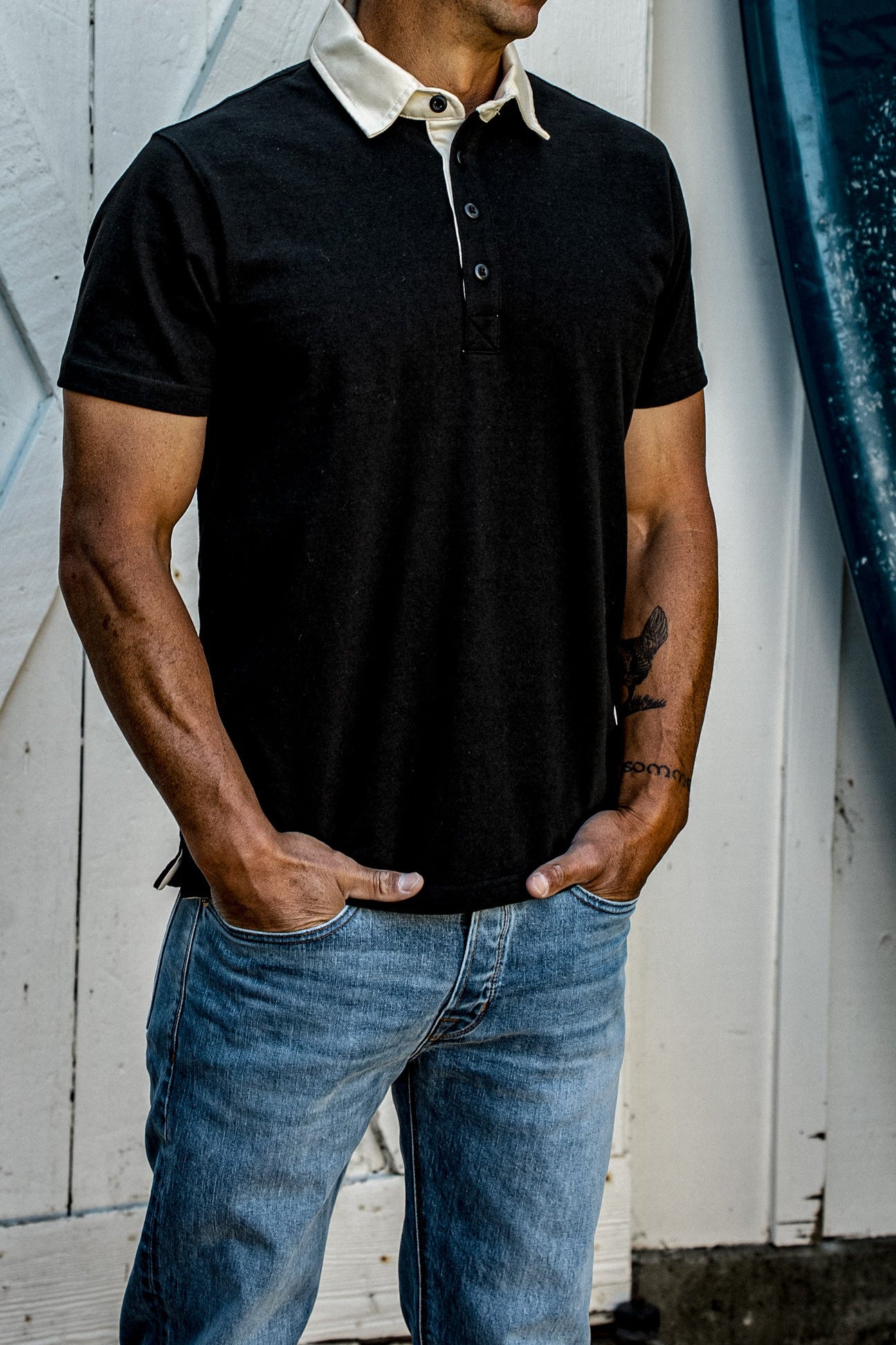 Men | Stinson Rugby | 12oz Rugby Jersey 100% cotton - Basalt