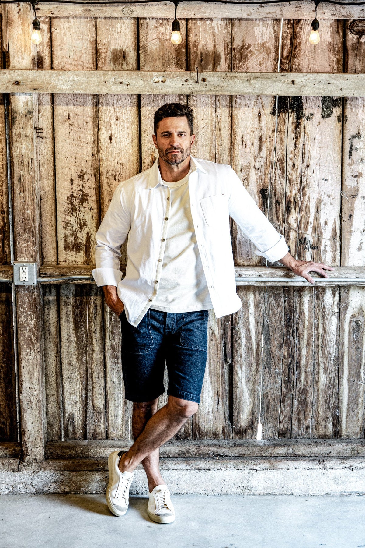 Men | Scout  Denim Military Short - Ocean